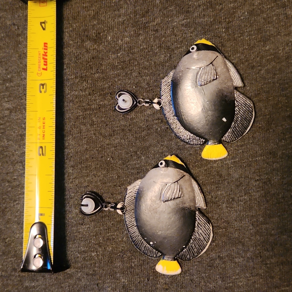 Y2K Tropical Fish Earrings - Picture 2 of 2